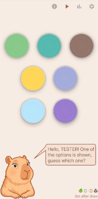 Capybara Intuition Lab game screen